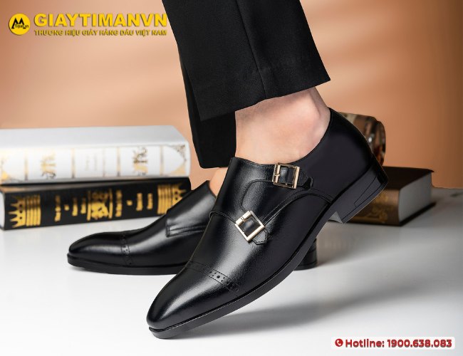 Giày tây nam Monk Strap