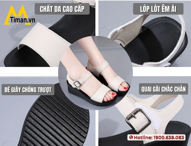 Các chi tiết trên giày nữ quai hậu cần lưu ý khi mua sắm