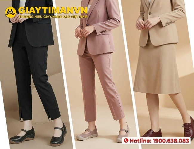 Chọn cách phối giày với vest nữ theo bảng màu