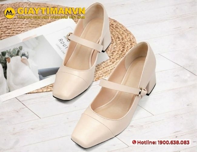 Chọn giày màu kem nữ tôn dáng xinh, tôn đồ đẹp tại Timan
