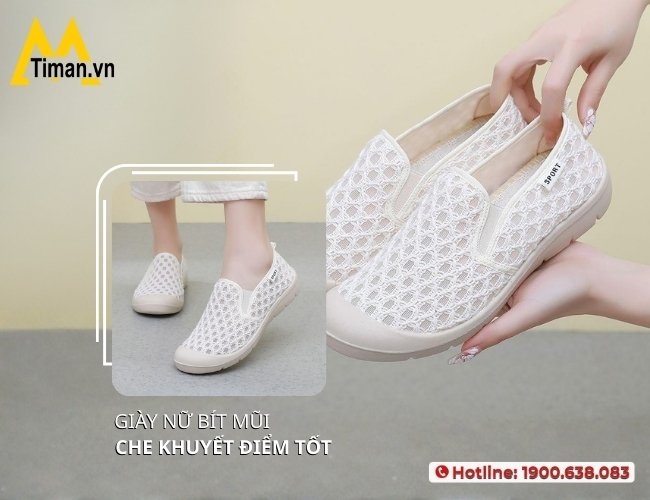 Giày nữ bít mũi đẹp giúp che khuyết điểm tốt