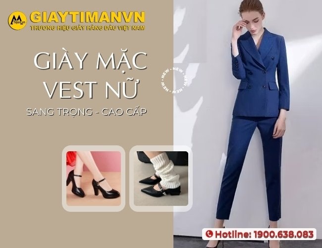 Lựa giày nữ đẹp cho vest slim-fit
