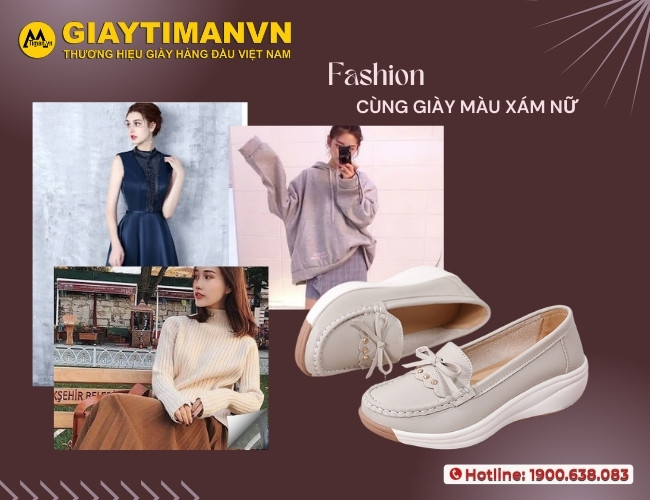 Set đồ xinh, quý phái cùng mẫu giày nữ xám tinh tế