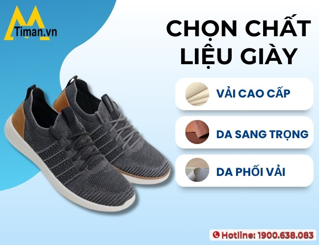 Chọn chất liệu giày sneaker nam thoáng khí thích hợp