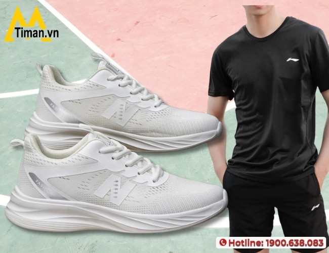 Phối đồ phong cách sporty với giày thể thao nam cổ thấp