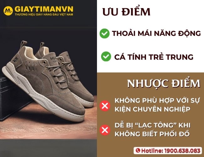 Ưu nhược điểm của cách phối đồ vest nam với giày thể thao