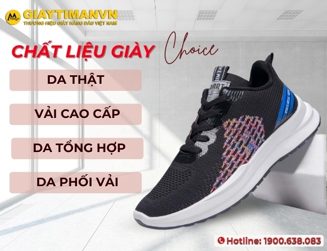 Lựa chọn chất liệu giày thể thao đen nam phù hợp