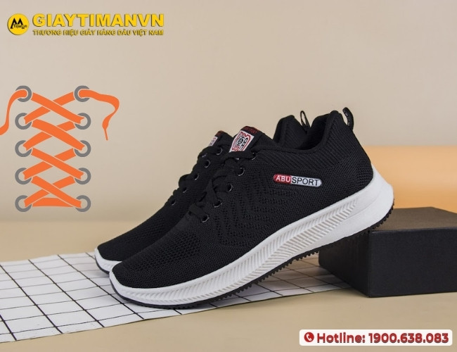 Xỏ dây giày sneaker kiểu 5 lỗ