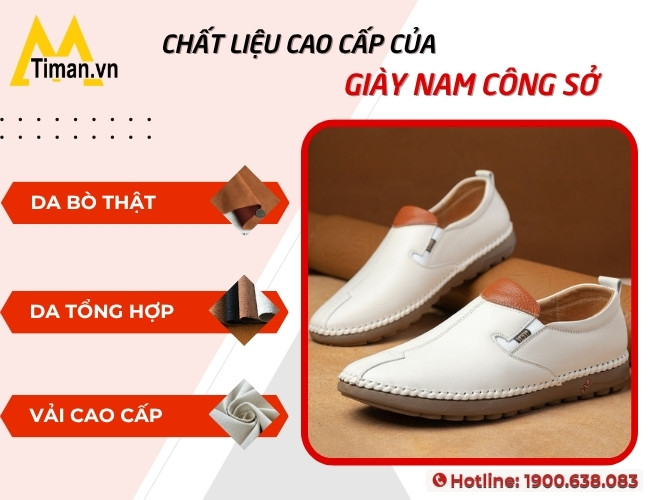 Chất liệu giày công sở nam được chọn lựa kĩ lưỡng