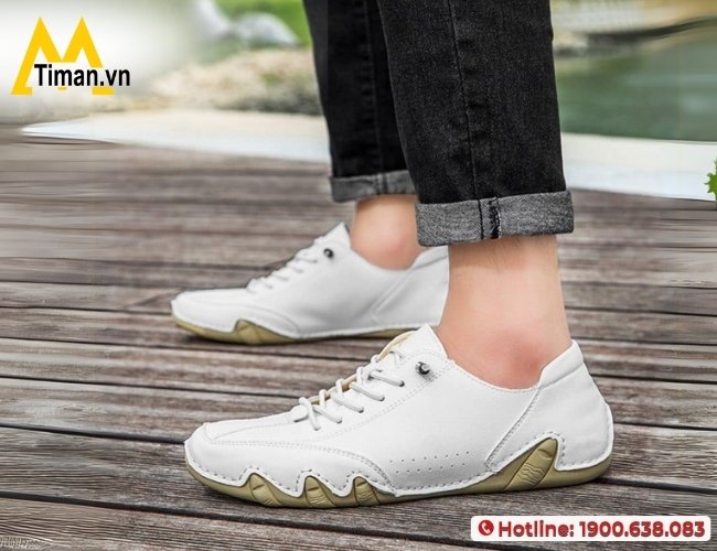 Chọn mua giày trắng nam cao cấp chất lượng tại Timan