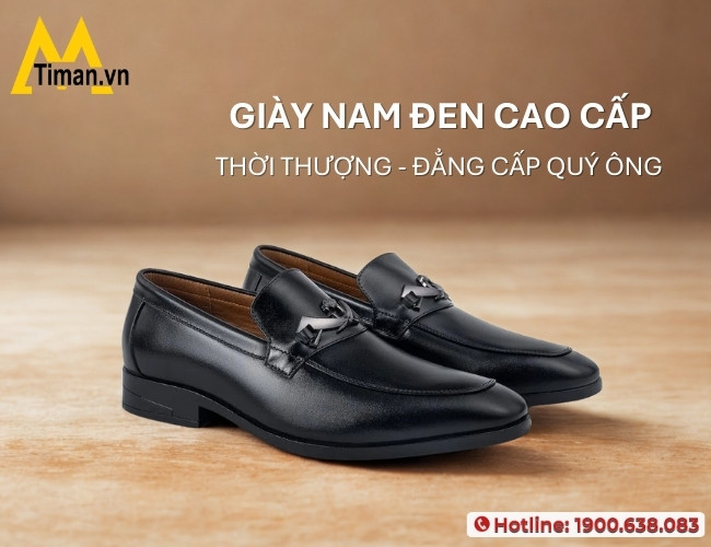 Giày nam đen tôn lên phong cách lịch lãm quý ông