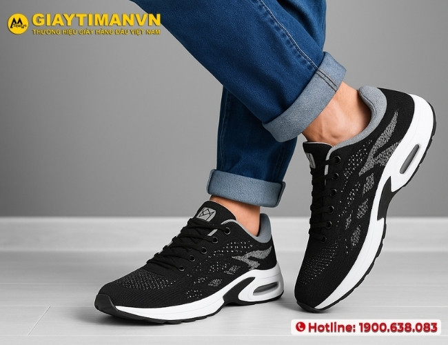 Giày thể thao mặc quần jean nam cá tính