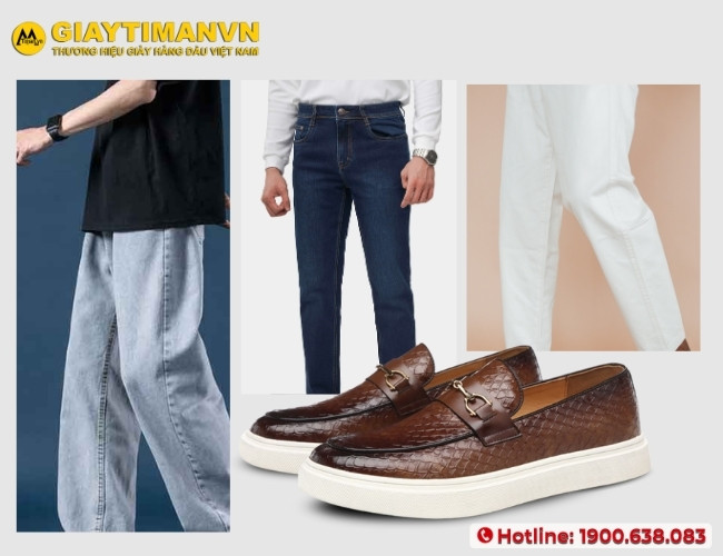 Kết hợp giày nam với các phong cách quần ống suông