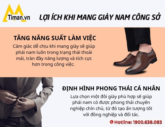Lợi ích khi nam giới sử dụng giày nam công sở
