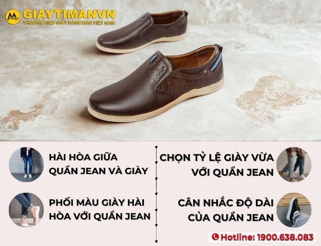 Nguyên tắc mặc quần jean phối giày gì cho nam đẹp