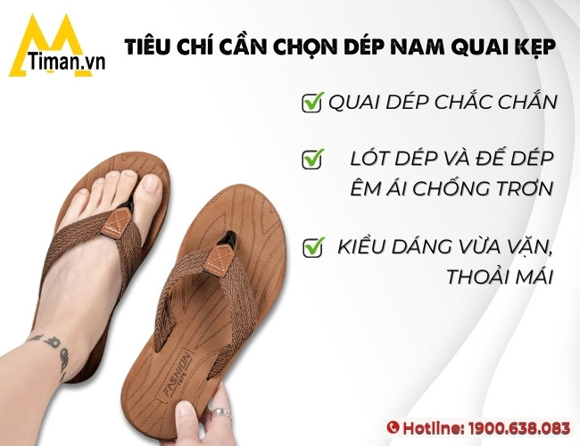 Tiêu chí cần biết để chọn được đúng dép quai kẹp nam xịn