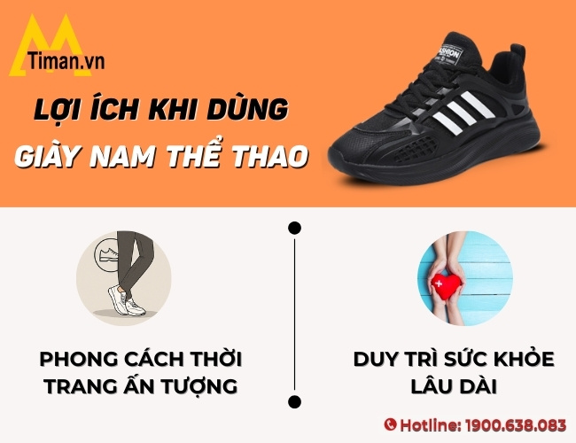 Ưu điểm khi dùng giày nam thể thao cao cấp