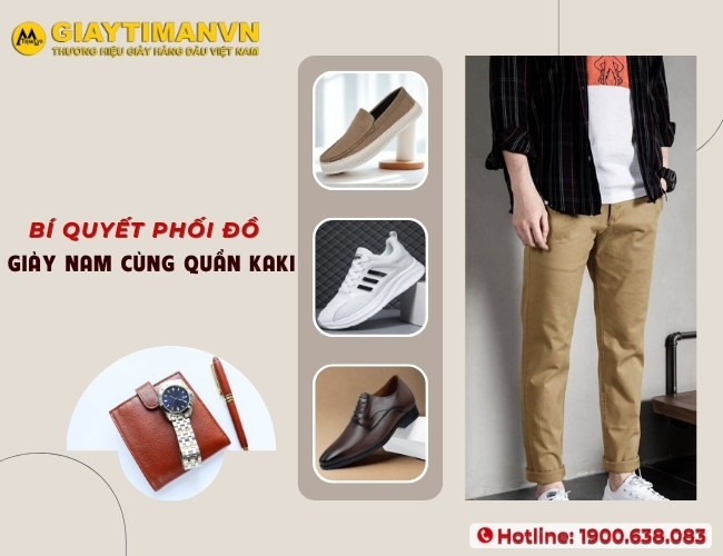 Bí quyết phối giày nam cùng quần kaki thời thượng