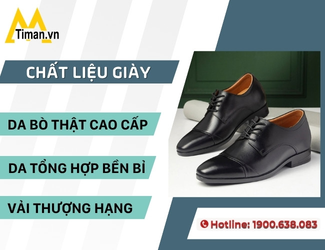 Chất liệu giày nam đế cao mà quý ông nên chọn