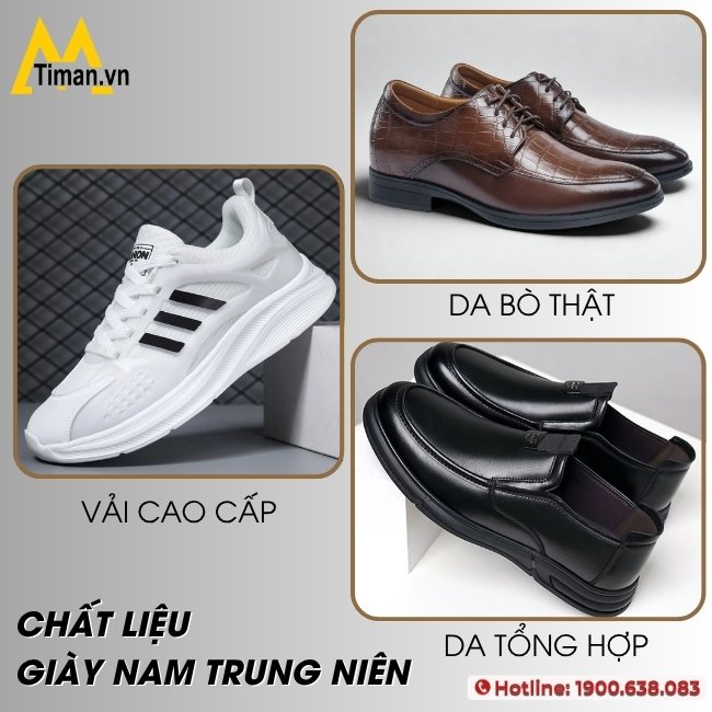Chất liệu giày nam trung niên mà quý ông nên chọn