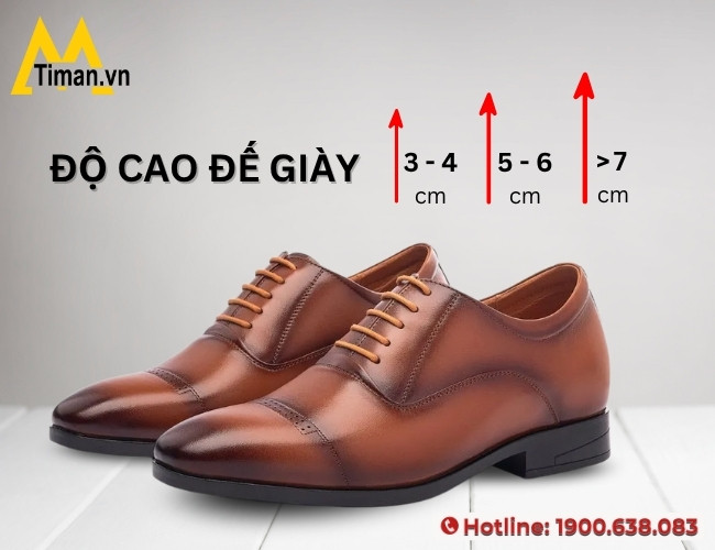 Độ cao đế giày nam mà quý ông nên chọn
