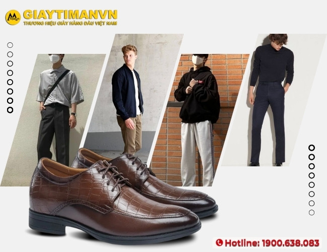 Quý ông trẻ trung, phóng khoáng hơn khi phối quần kaki cùng giày nam