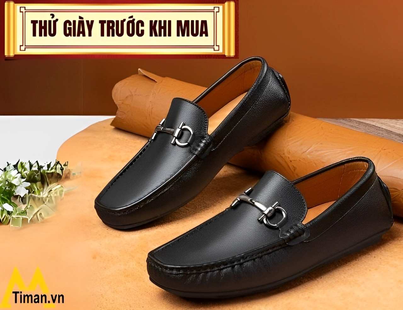 Nên thử giày trước khi chọn size giày lười nam