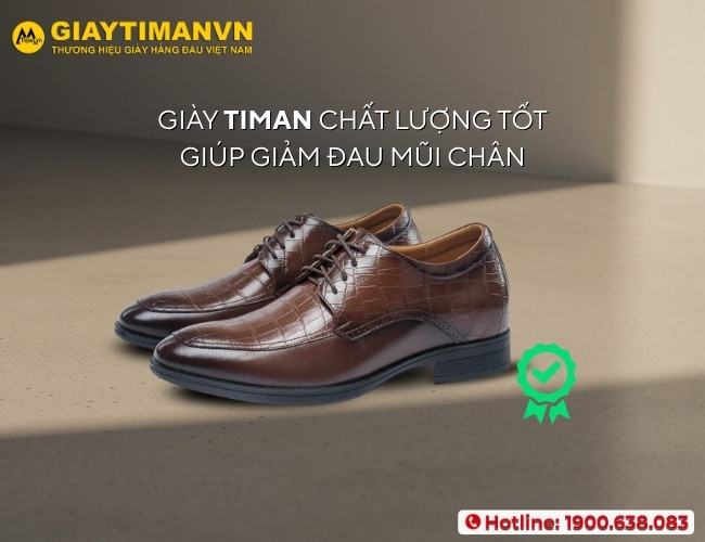 Chọn giày Timan giúp mũi chân giảm đau khi đi lâu