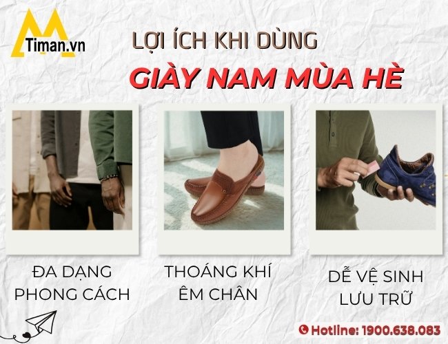 Lợi ích khi sử dụng giày nam mùa hè