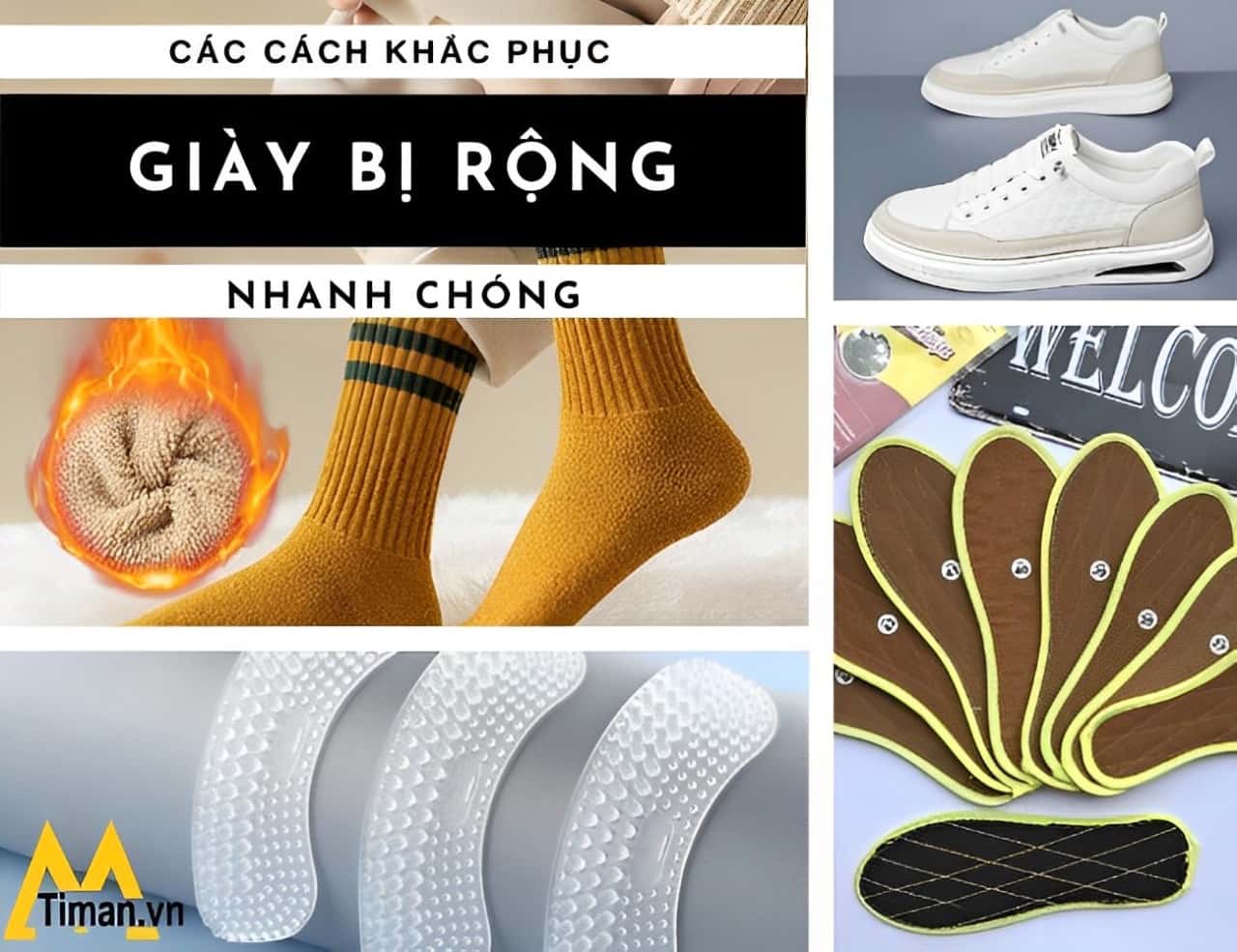 Những cách khắc phục giày rộng