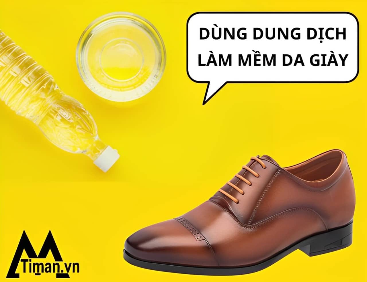 Sử dụng dung dịch làm mềm da giày