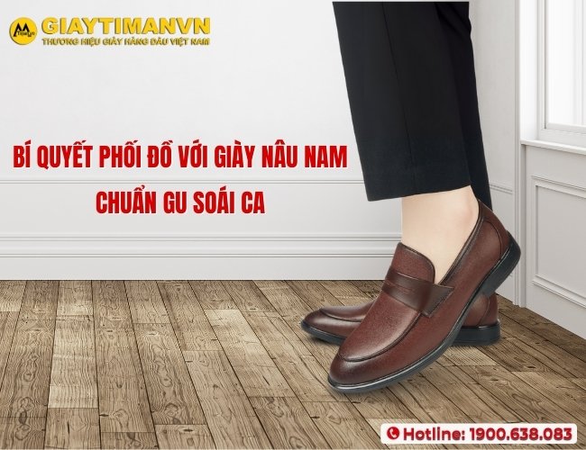 Bí quyết phối đồ với giày nam nâu chuẩn gu quý ông