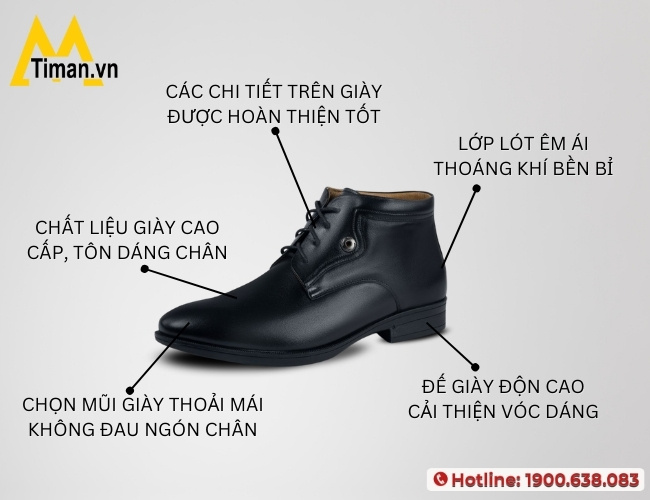 Các tiêu chí cần lưu ý khi chọn mua giày độn cho nam