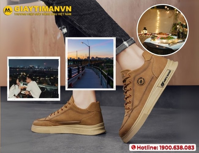 Kết hợp trang phục hẹn hò buổi tối cùng với giày nâu nam