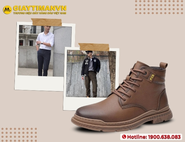 Kết hợp trang phục với giày boot nam
