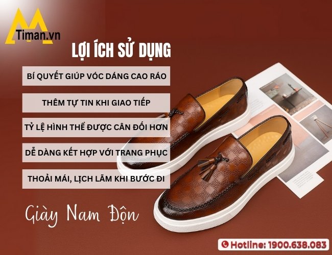 Lợi ích khi sử dụng giày độn đế nam cao cấp