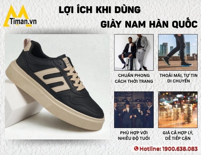 Lợi ích khi nam giới sử dụng giày cho nam Hàn Quốc