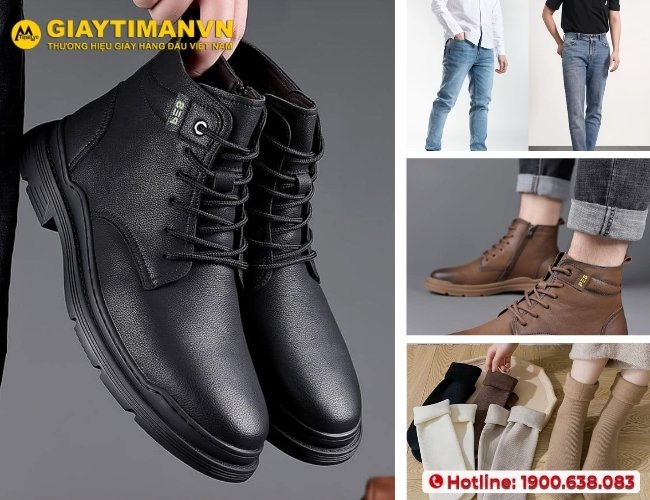 Lưu ý khi phối đồ với giày cao cổ cho nam