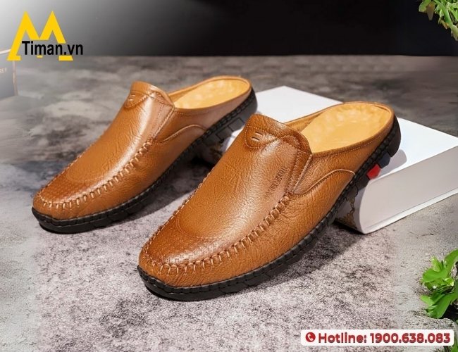 Mua sắm giày nam hở gót tại cửa hàng giày uy tín Timan