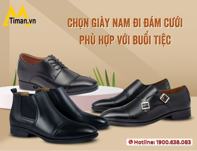 Những mẫu giày đi đám cưới cho nam hài hòa với set đồ dự tiệc cưới