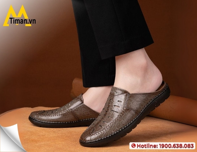 Phối đồ thời thượng với giày hở gót nam sang trọng