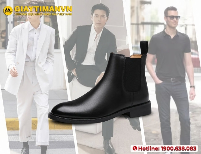 Set đồ lịch lãm khi được phối cùng với giày nam cao cổ