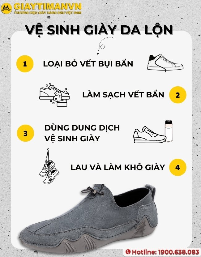 Các bước vệ sinh giày da lộn chuẩn nhất