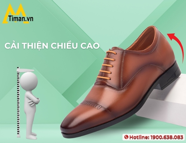 Cải thiện chiều cao với giày cao nam trẻ trung