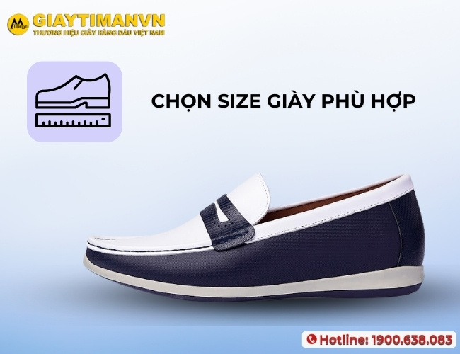 Chọn size giày Penny Loafer chuẩn