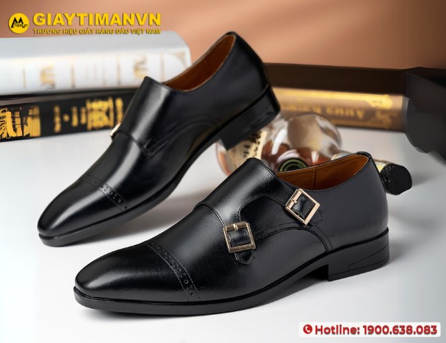 Giày nam Monk Strap phối vest sang trọng