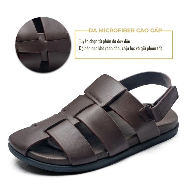 Dép sandal nam TM-DL122 chất da cao cấp