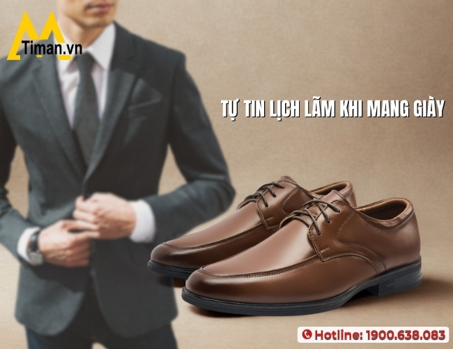 Phối đồ trang trọng cùng với giày cho nam lịch lãm