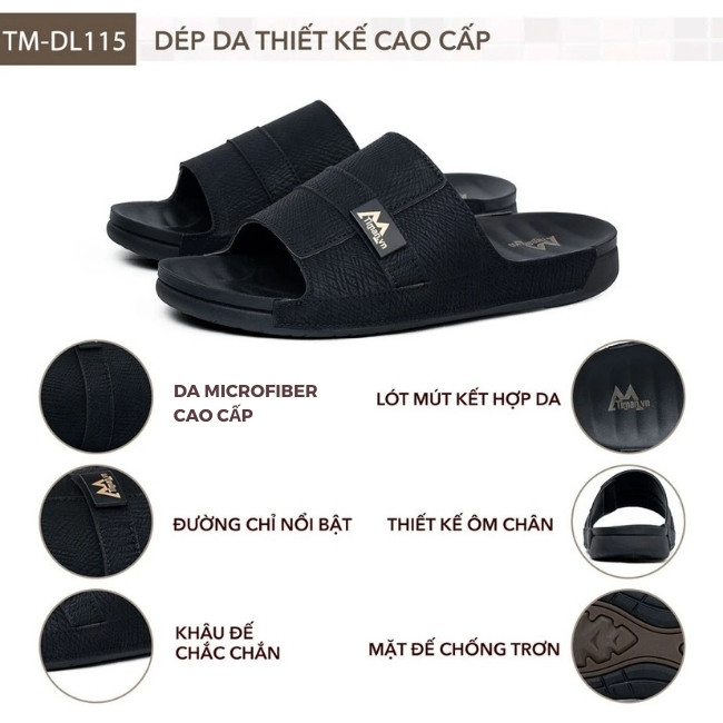 Dép quai ngang nam TM-DL115 chất lượng cao cấp