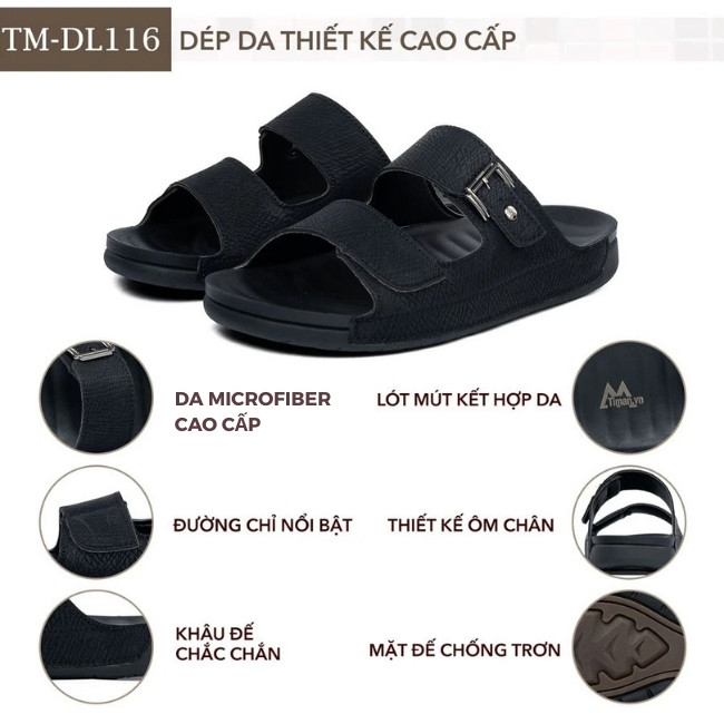 Dép quai ngang nam TM-DL116 chất lượng cao cấp